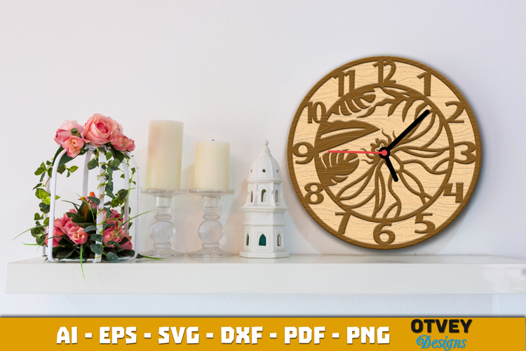 Wooden Transport Wall Clock Laser Cut File