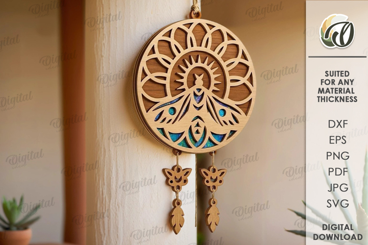 Wooden Dream Catcher Laser Cut. Layered Dream Catcher SVG
