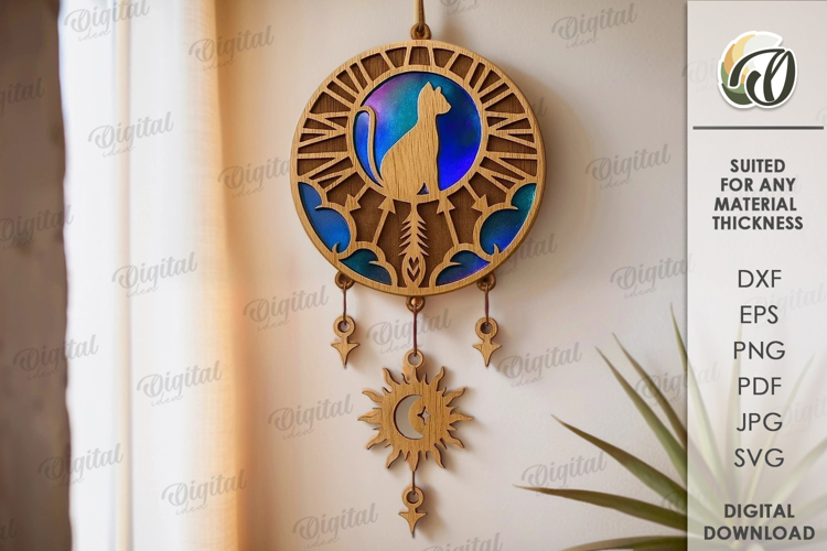 Wooden Dream Catcher Laser Cut. Layered Dream Catcher SVG