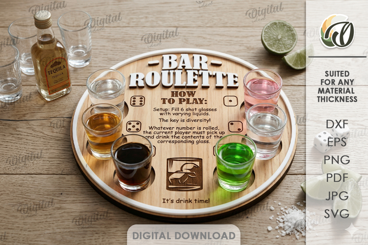 Drinking Game Laser Cut. Adult Party Board Game SVG