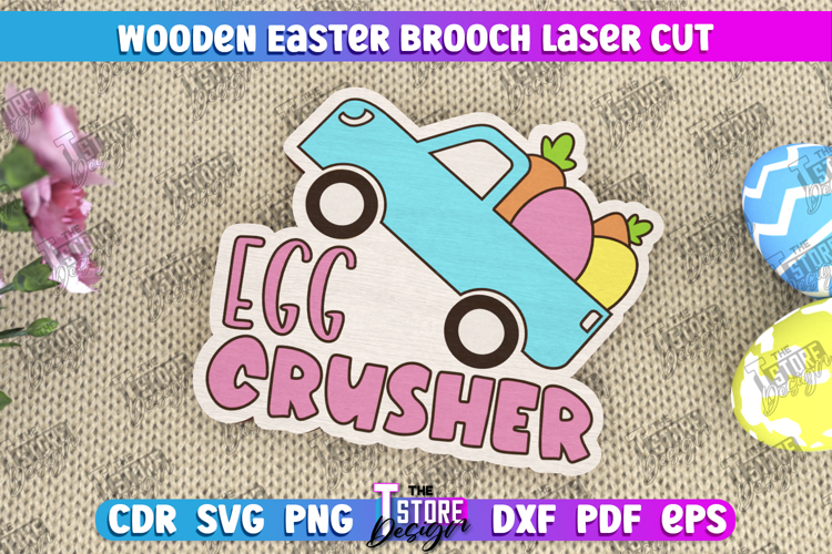 Wooden Easter Brooch | Accessories | Gift Idea |Easter Bunny