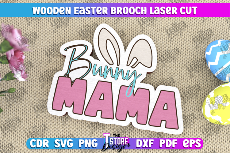 Wooden Easter Brooch | Accessories | Gift Idea |Easter Bunny