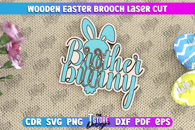 Wooden Easter Brooch | Accessories | Gift Idea |Easter Bunny