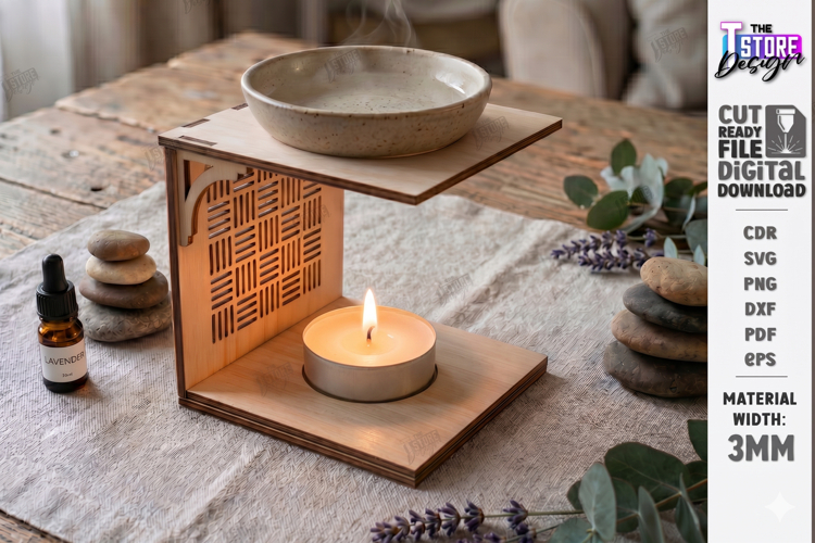 Essential Oil Burner Laser Cut | Aroma Lamp | Home Decor