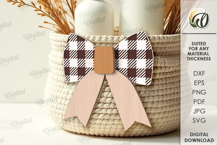 Wooden Fall Bow Lasercut. Wooden Accessories SVG