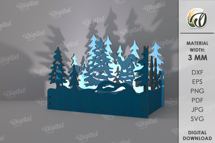 Wooden Christmas Lamp Laser Cut. Christmas Lamp SVG