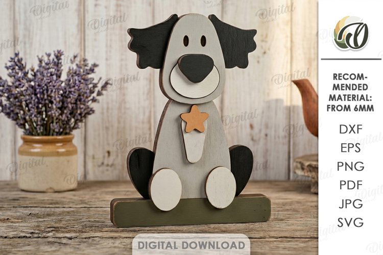 Farm Animal Stand Laser Cut. Stand Decor. Dog SVG