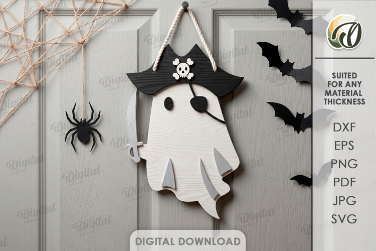 3D Ghost Wall Decor Laser Cut. Halloween Decor SVG