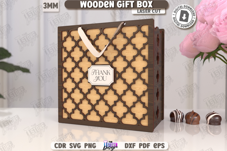 Wooden Gift Box Laser Cut |Organizer| Decorative Storage Box