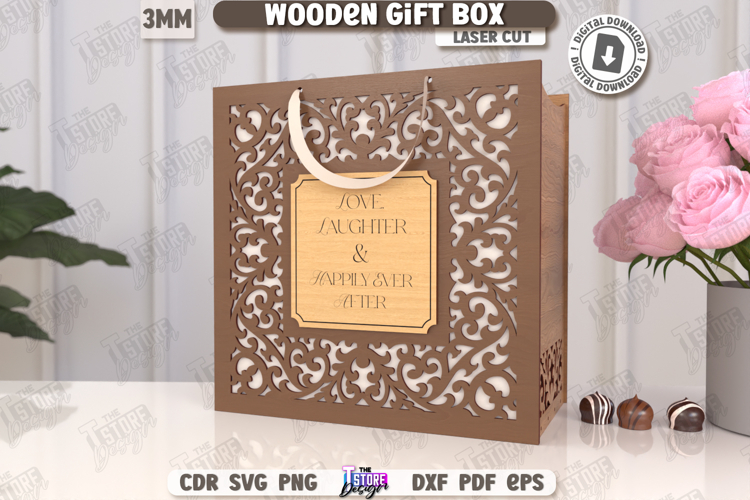 Wooden Gift Box Laser Cut |Organizer| Decorative Storage Box