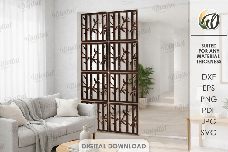 Hanging Room Divider Panel Laser Cut. Home Decor SVG