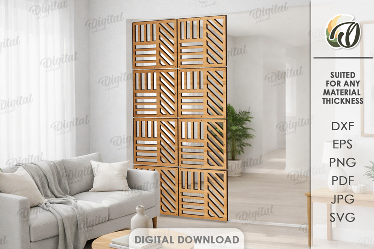 Hanging Room Divider Panel Laser Cut. Home Decor SVG