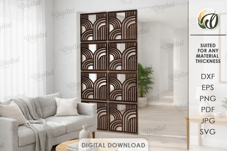 Hanging Room Divider Panel Laser Cut. Home Decor SVG