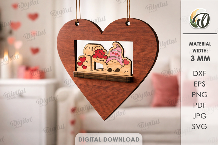 Valentines Day Gnome Svg Image 18