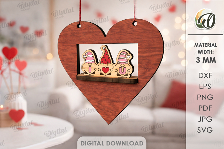 Valentines Day Gnome Svg Image 17