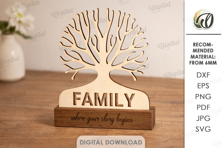3D Home Decor Sign Laser Cut. Standing Decor SVG
