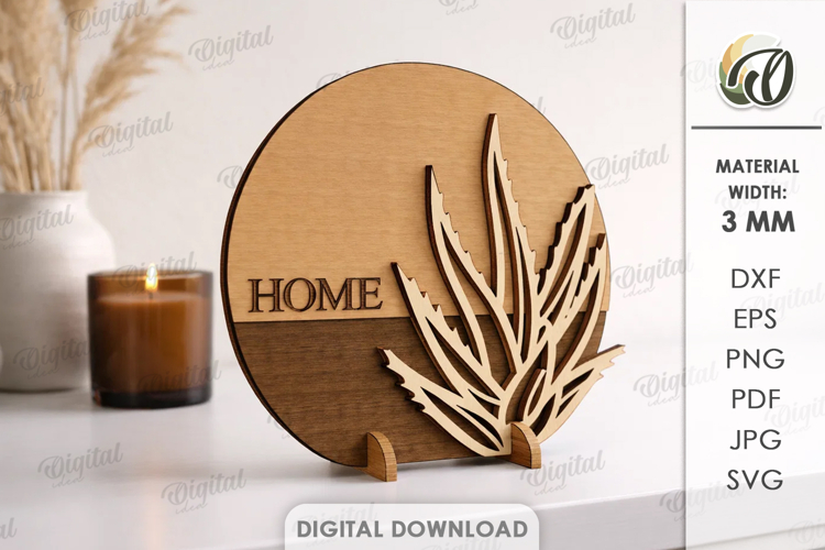 3D Home Decor Laser Cut. Stand Decor SVG