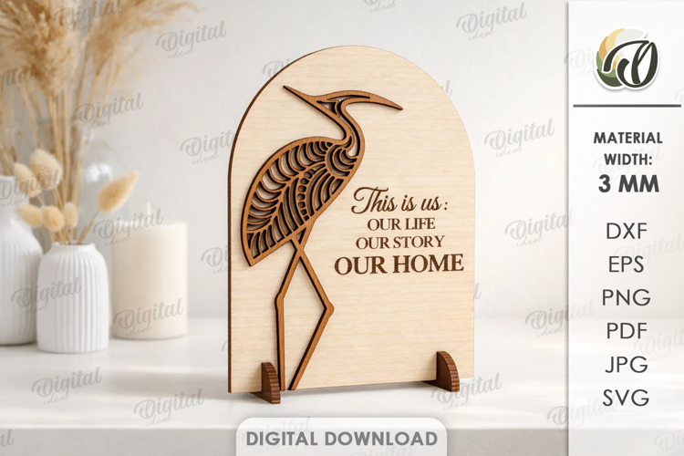 3D Home Decor Laser Cut. Stand Decor SVG