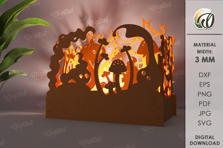 Wooden Kids Lamp Laser Cut. Kids Nightlight SVG