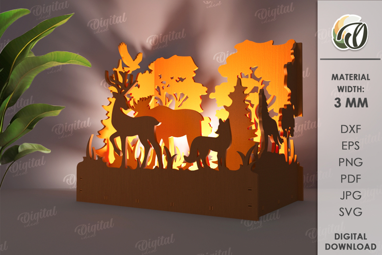 Wooden Kids Lamp Laser Cut. Kids Nightlight SVG