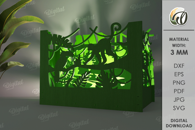 Wooden Kids Lamp Laser Cut. Kids Nightlight SVG