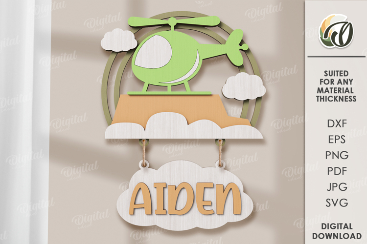 Wooden Kids Name Sign Laser Cut. Kids room wall decor SVG