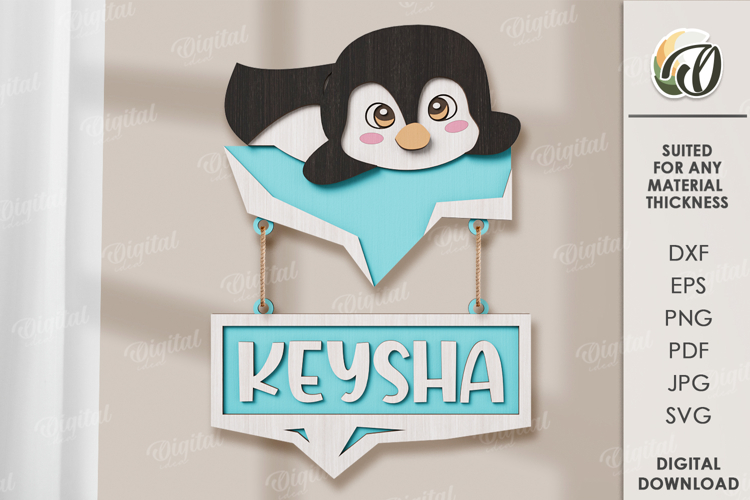 Wooden Kids Name Sign Laser Cut. Kids room wall decor SVG