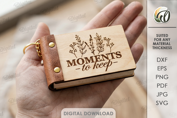 3D Mini Notepad Laser Cut. Tiny Notebook Cover SVG