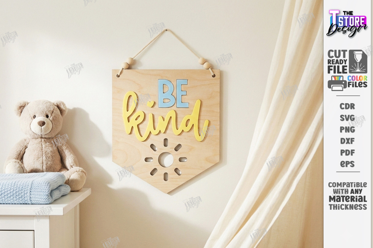Nursery Wall Banner Laser Cut | Kids Room Sign | Wall Art