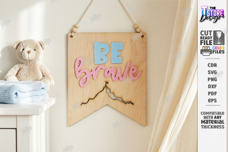 Nursery Wall Banner Laser Cut | Kids Room Sign | Wall Art