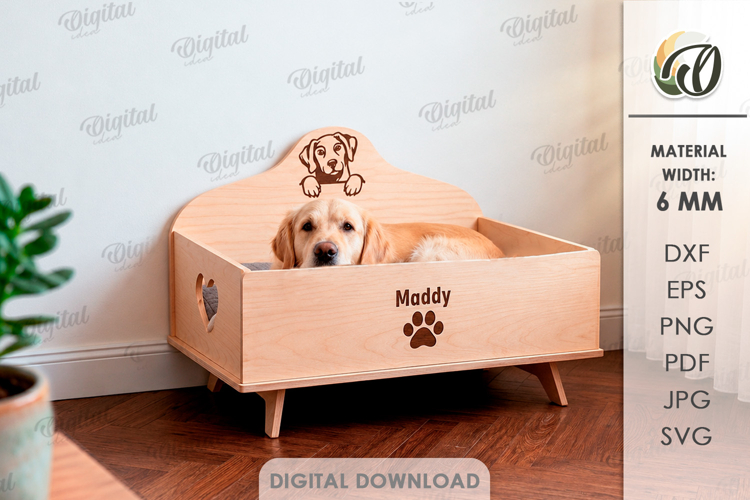 3D Dog Bed Laser Cut. Dog Furniture. Pet Lover SVG