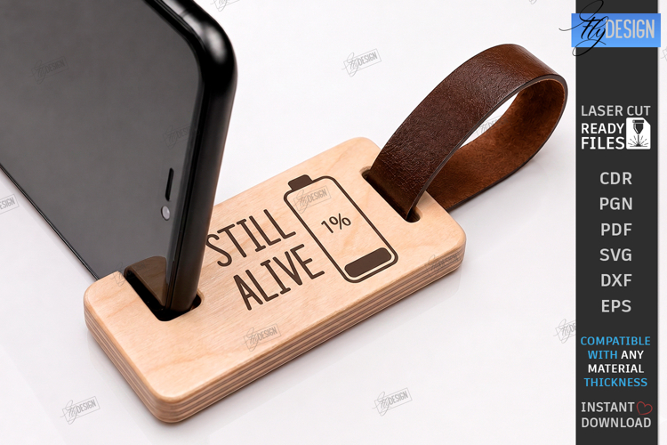 Wooden Phone Stand Laser Cut | Mini Keychain | Engraving CNC