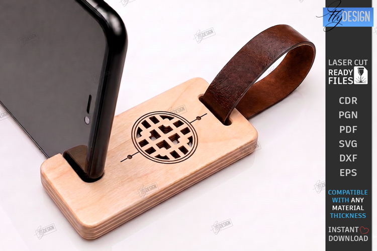 Wooden Phone Stand Laser Cut | Mini Keychain | Engraving CNC