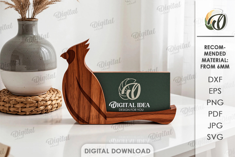 3D Photo Holder Laser Cut. Photo Stand. Cardinal SVG