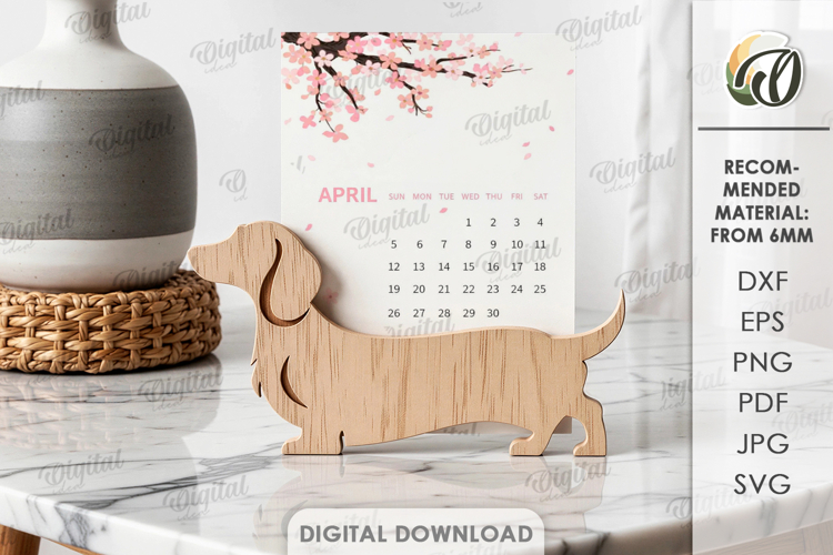 3D Photo Holder Laser Cut. Photo Stand. Dog SVG