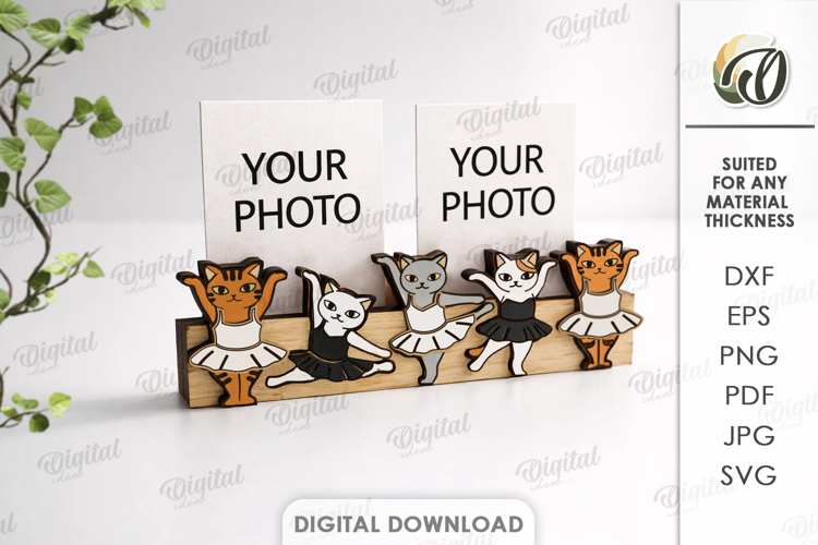 3D Photo Holder Laser Cut. Photo Stand SVG