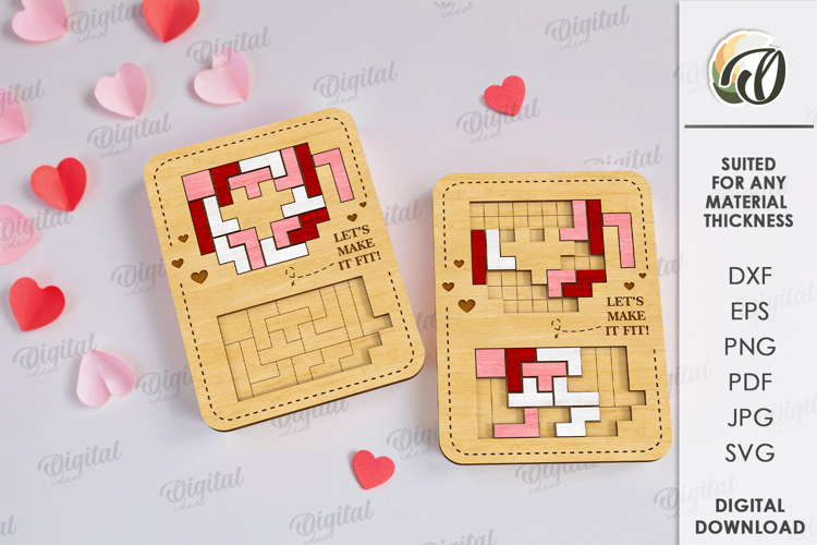 Puzzle Game Laser Cut. Wooden Block Puzzle SVG