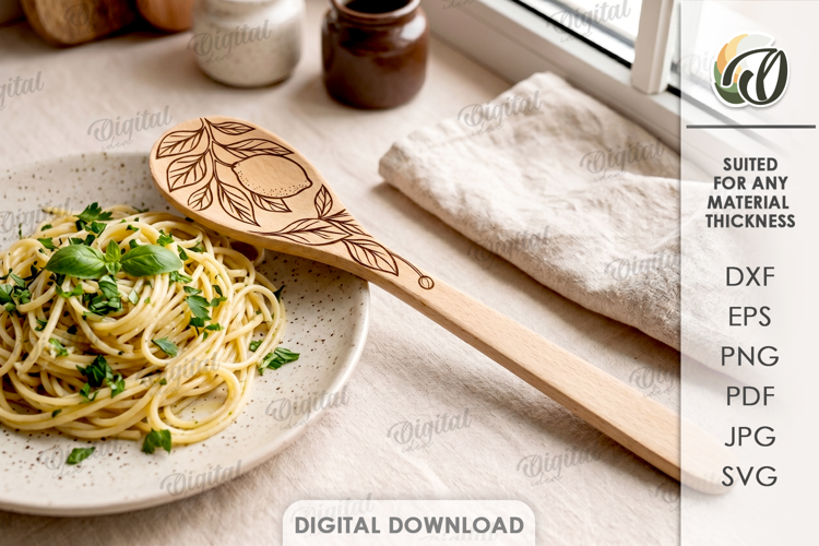 Engraved Kitchen Spoon Laser Cut . Kitchen Utensil SVG