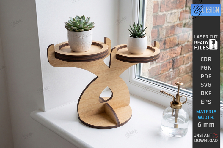 Succulent Plant Stand Laser Cut | Flower Pot Holders | CNC
