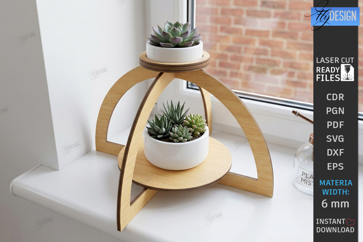 Succulent Plant Stand Laser Cut | Flower Pot Holders | CNC