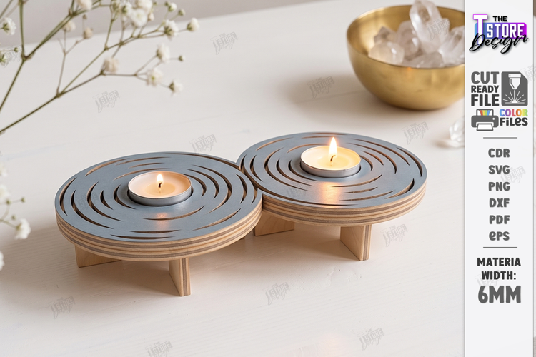 Wooden Tealight Candle Holders Laser Cut | Candle Stands Kit