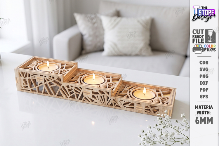 Wooden Tealight Candle Holders Laser Cut | Candle Stands Kit
