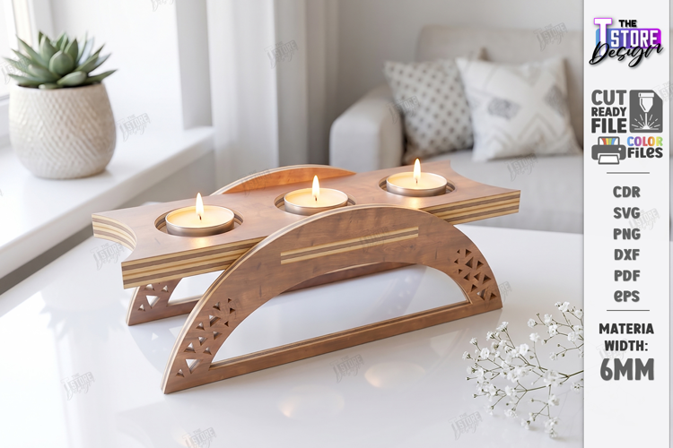 Wooden Tealight Candle Holders Laser Cut | Candle Stands Kit