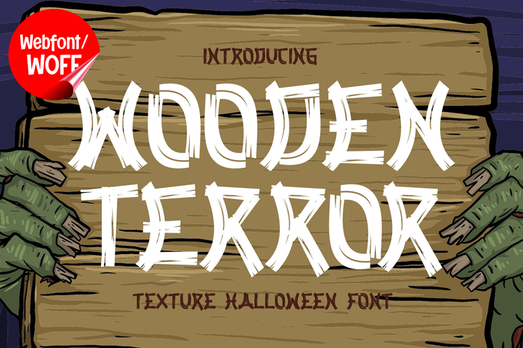 Wooden Terror | Halloween Creepy Webfont for Dark Design