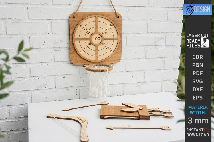 Wooden Toy Slingshot Target Laser Cut | Kids Outdoor Games