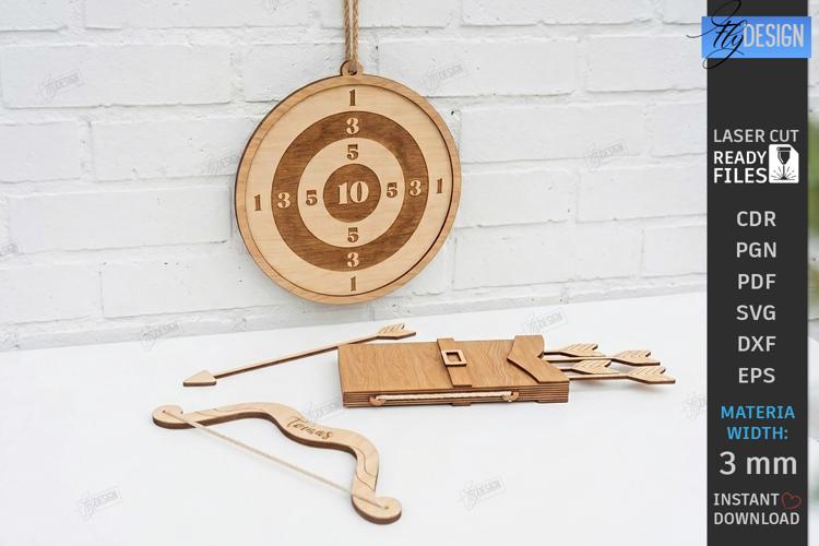 Wooden Toy Slingshot Target Laser Cut | Kids Outdoor Games
