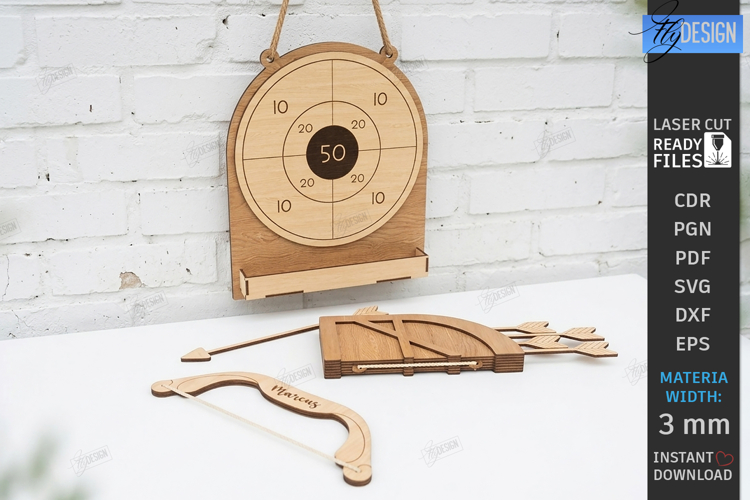 Wooden Toy Slingshot Target Laser Cut | Kids Outdoor Games