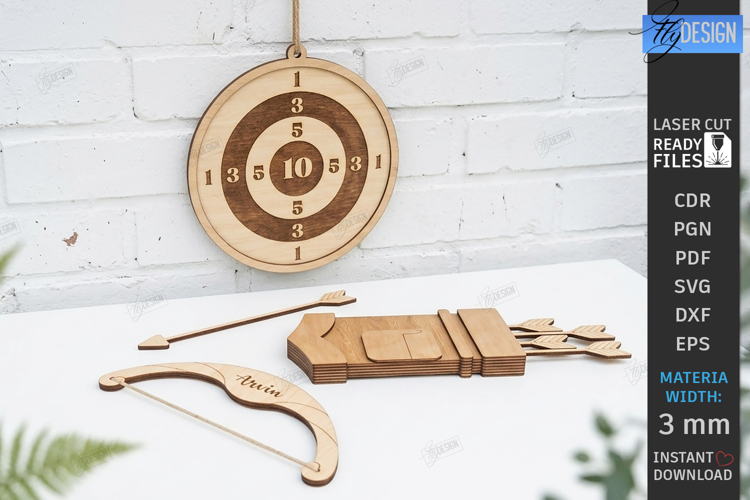 Wooden Toy Slingshot Target Laser Cut | Kids Outdoor Games