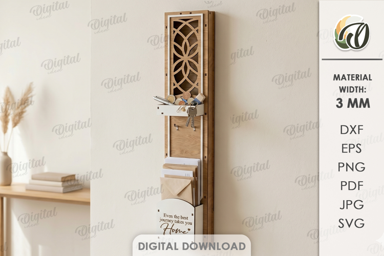3D Wall Organizer Laser Cut. Home Organizer SVG