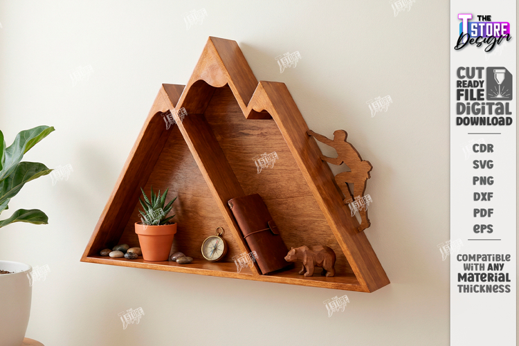 Modern Wall Shelf Laser Cut | Home Décor | Functional Art